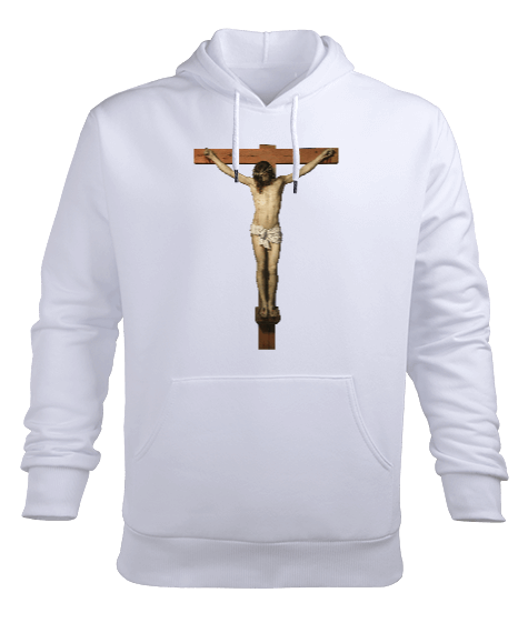 Tisho - Christ Crucified Erkek Kapüşonlu Hoodie Sweatshirt