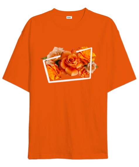 Tisho - Çiçek desenli Oversize Unisex Tişört