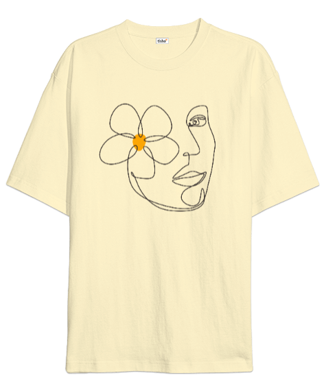 Tisho - Çiçek kadın Oversize Unisex Tişört