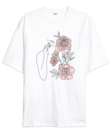 Tisho - çiçek kızı Oversize Unisex Tişört