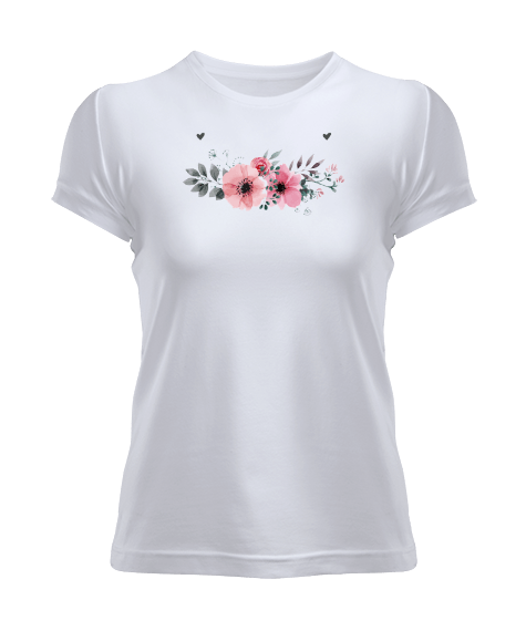 Tisho - çiçek motifi Kadın Tişört