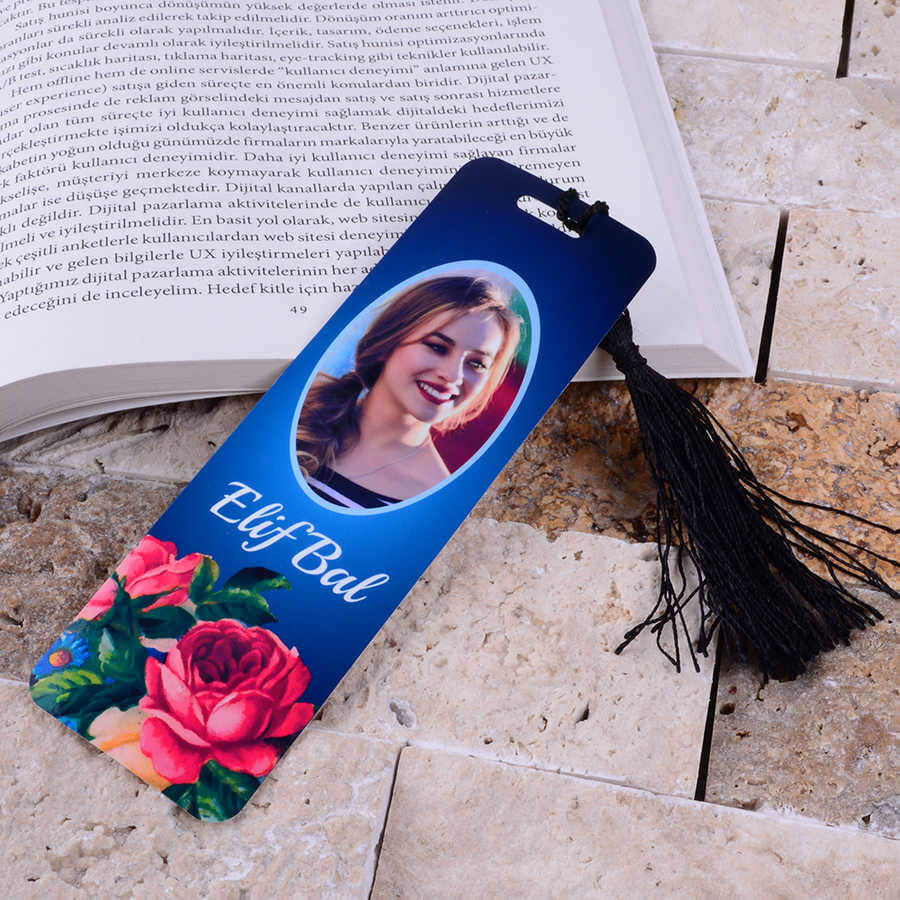Tisho - Çiçek Tasarımlı Kitap Ayracı Hediyesi