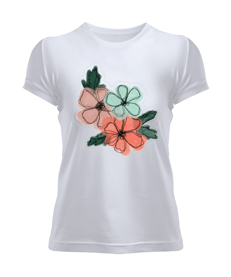 Tisho - Çiçekler Kadın Tişört