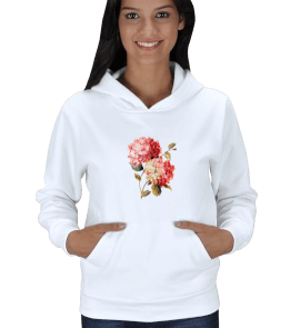 Tisho - Çiçekli sweatshirt Kadın Kapşonlu