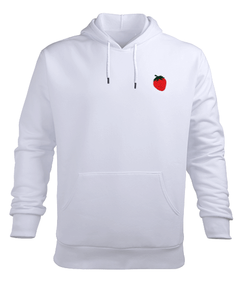 Tisho - Çilek Baskılı Erkek Hoodie Erkek Kapüşonlu Hoodie Sweatshirt