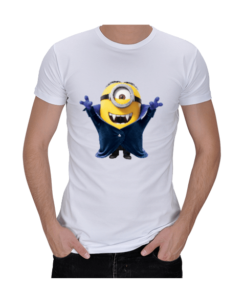 Tisho - Çılgın Hırsız Minion Dracula Animasyon Tasarım Baskılı Erkek Regular Kesim Tişört