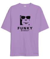 Çılgın Maymun - Monkey Lila Oversize Unisex Tişört - Tisho