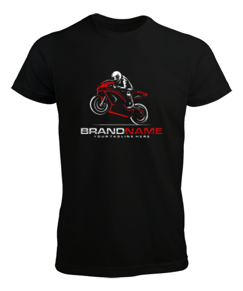 Tisho - Çılgın motorcu Siyah Erkek Tişört