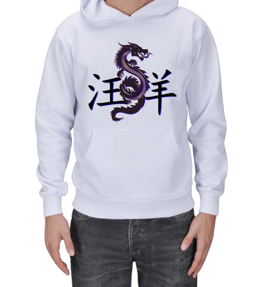 Tisho - Çin Temalı Sweatshirt / Hoodie Erkek Kapşonlu