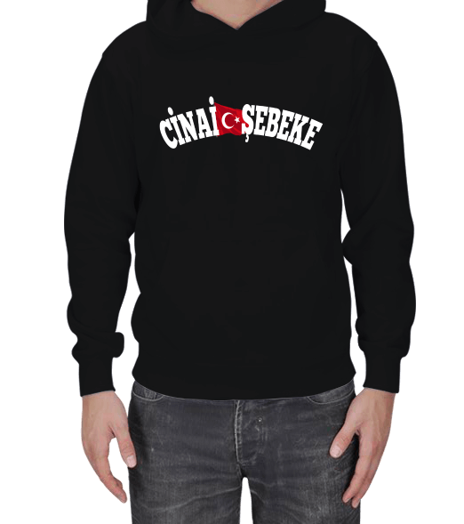Tisho - Cinai Şebeke Kapşon Erkek Kapüşonlu Hoodie Sweatshirt