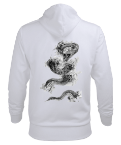 çıngıraklı yılan tasarımı Erkek Kapüşonlu Hoodie Sweatshirt - Thumbnail