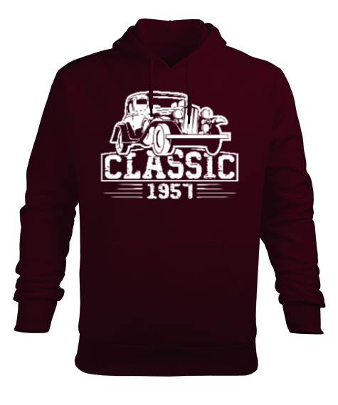 Tisho - Classic Car Erkek Kapüşonlu Hoodie Sweatshirt