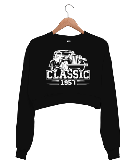 Tisho - Classic Car Kadın Crop Sweatshirt