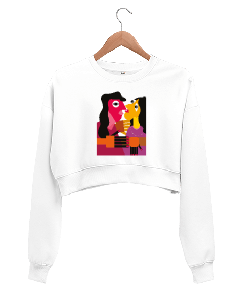 Tisho - Classical Paint Kadın Crop Sweatshirt