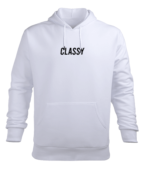 Tisho - Classy Man Beyaz Sweatshirt Erkek Kapüşonlu Hoodie Sweatshirt