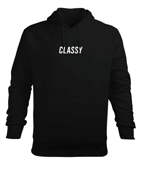Tisho - Classy Man Siyah Sweatshirt Erkek Kapüşonlu Hoodie Sweatshirt