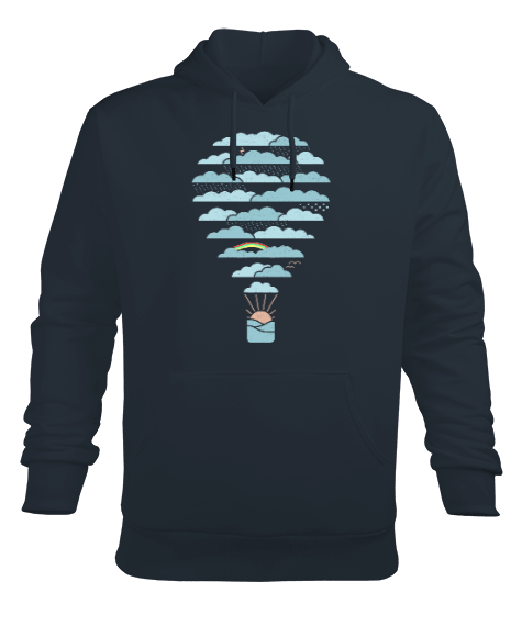 Tisho - Cloud Balloon Erkek Kapüşonlu Hoodie Sweatshirt