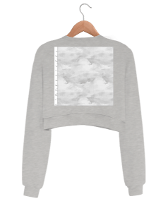 Cloud Kadın Crop Sweatshirt - Thumbnail