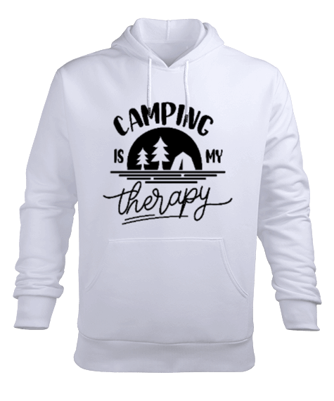CO-01 Camping Is My Therapy Erkek Kapüşonlu Hoodie Sweatshirt