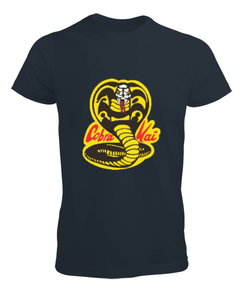 Tisho - Cobra Kai Karate Kid Baskılı Füme Erkek Tişört