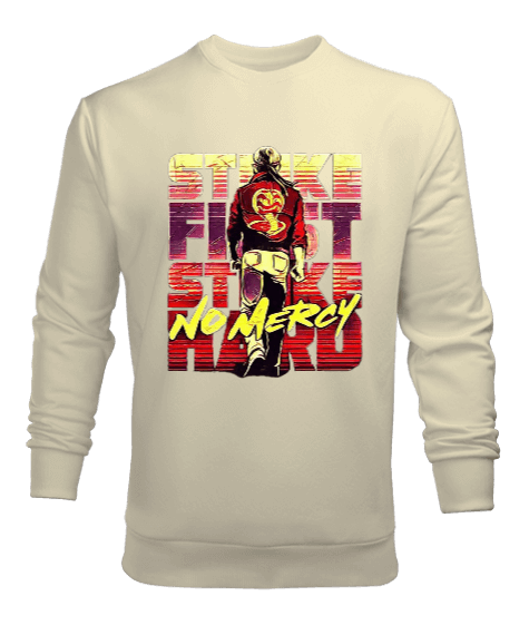 Tisho - Cobra Kai No Mercy Tasarım Baskılı Erkek Sweatshirt