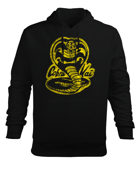 Tisho - Cobra Kai Siyah Erkek Kapüşonlu Hoodie Sweatshirt