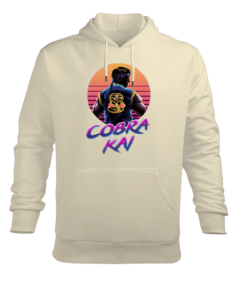 Tisho - Cobra Kai Tasarım Baskılı Erkek Kapüşonlu Hoodie Sweatshirt