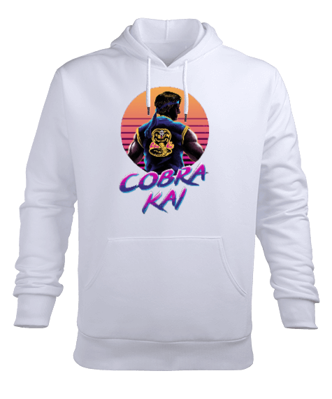 Tisho - Cobra Kai Tasarım Baskılı Erkek Kapüşonlu Hoodie Sweatshirt