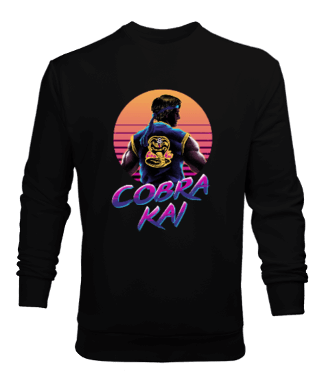 Tisho - Cobra Kai Tasarım Baskılı Erkek Sweatshirt