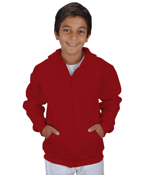 Tisho - Çocuk Kapüşonlu Hoodie Fermuarlı