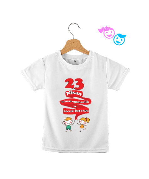 Tisho - Çocuk unisex 23 nisan t-shirt Çocuk Unisex