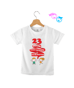 Çocuk unisex 23 nisan t-shirt Çocuk Unisex - Thumbnail