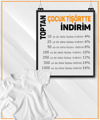 Çocuk Unisex Beyaz Baskısız Toptan Tişört - Tisho