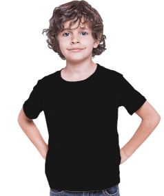 Çocuk Unisex Siyah Baskısız Toptan Tişört