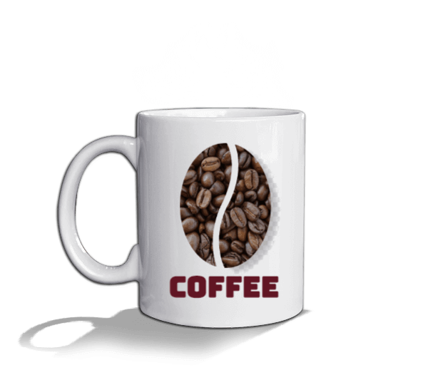 Tisho - COFFEE logolu Beyaz Kupa Bardak