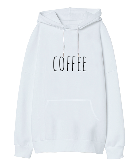 Tisho - coffee tasarım Oversize Unisex Kapüşonlu Sweatshirt