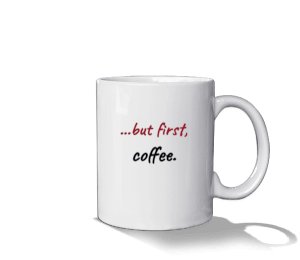 coffeetime Beyaz Kupa Bardak - Thumbnail