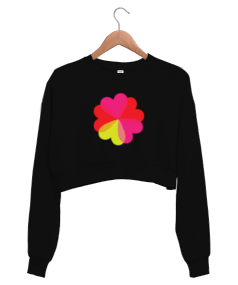 çok kalp sweatshirt Kadın Crop Sweatshirt - Tisho