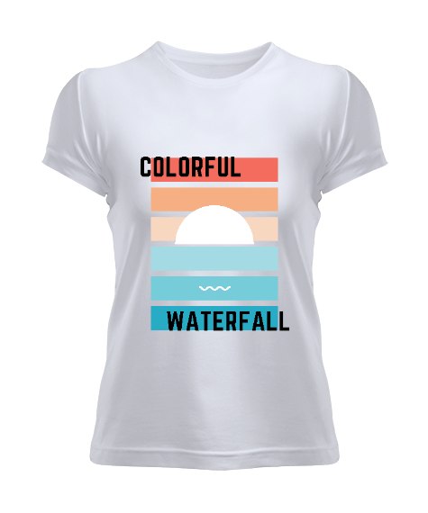Tisho - COLORFUL WATERFALL Kadın Tişört