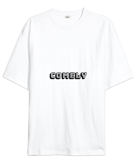 Tisho - comely Beyaz Oversize Unisex Tişört
