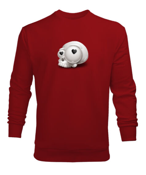 Tisho - Comic Skull Kırmızı Erkek Sweatshirt
