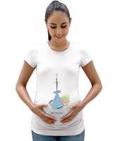 Cool Baby - Cool Bebek V2 Beyaz Kadın Hamile Tişört - Tisho