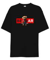 Cool Bear - Ayı Siyah Oversize Unisex Tişört - Tisho