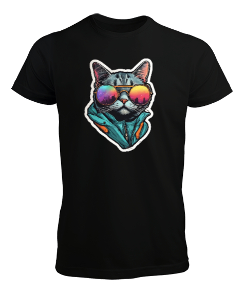 Tisho - Cool CAT Siyah Erkek Tişört