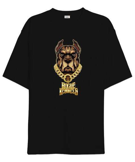 Tisho - Cool Dog V3 Siyah Oversize Unisex Tişört