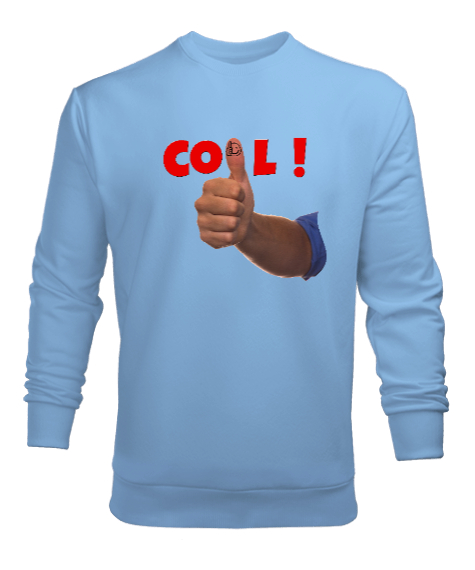 Tisho - Cool - Finger Smile Buz Mavisi Erkek Sweatshirt