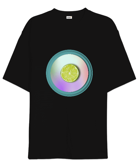 Tisho - cool lime Siyah Oversize Unisex Tişört