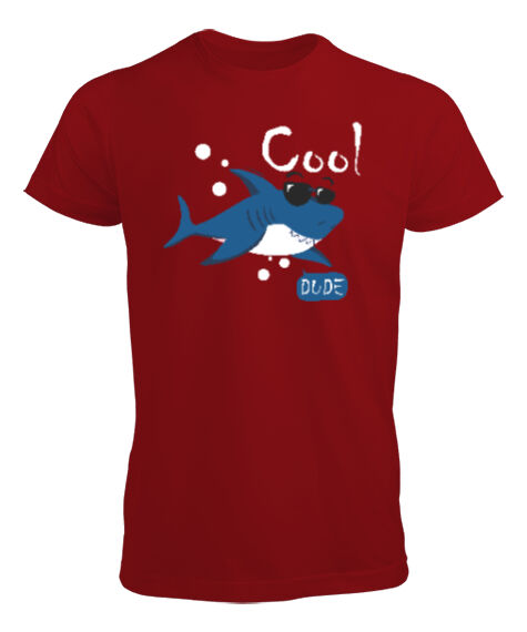 Tisho - Cool Shark Kırmızı Erkek Tişört