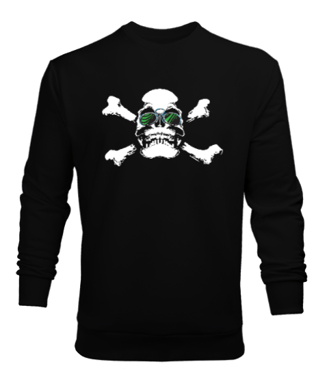 Cool Skull - Kafatası Siyah Erkek Sweatshirt