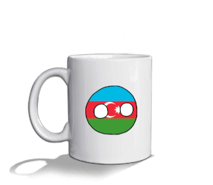 COUNTRYBALL AZERBAYCAN AZERBAIJAN BASKILI ÇAY-KAHVE FİNCAN KUPA MUG BARDAK Beyaz Kupa Bardak - Thumbnail